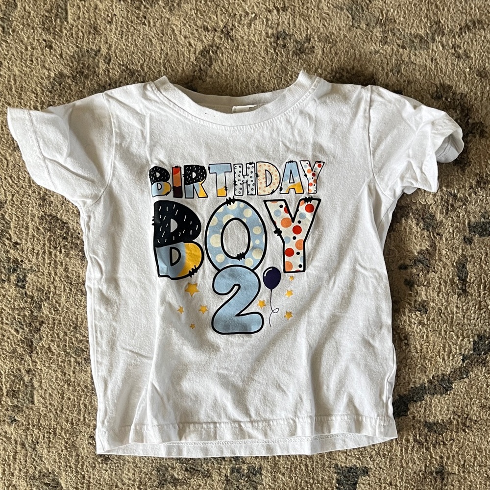 Birthday Boy 2 White Kids T-Shirt
